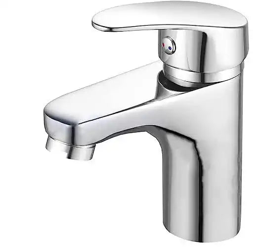 Wash Basin Mixer Tap Brass Silver